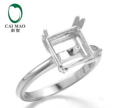 工廠價(jià) 白金戒指托 雙爪彩色寶石戒指托 鑲嵌定制 配N(xiāo)GTC